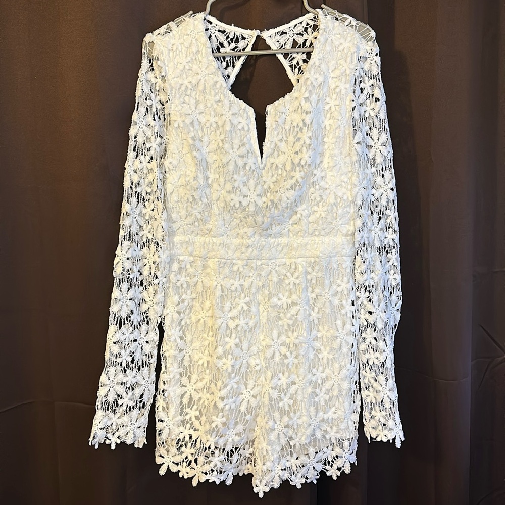 White lace romper